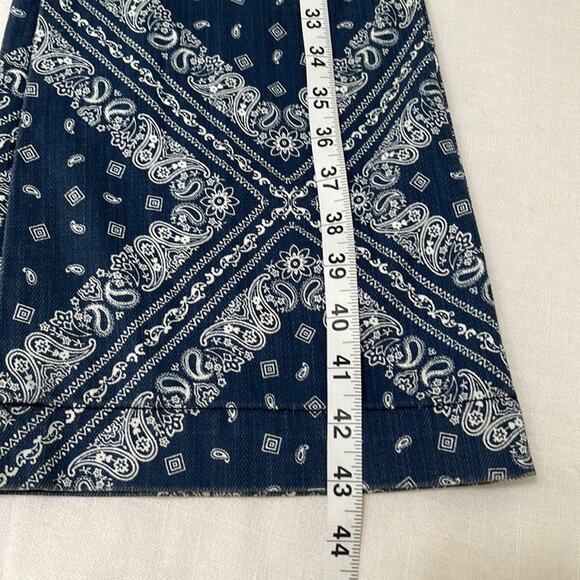 Revice La La Land Bandana Print Flares Jeans Laguna Blue Rodeo Western Size 25 - Picture 7 of 13